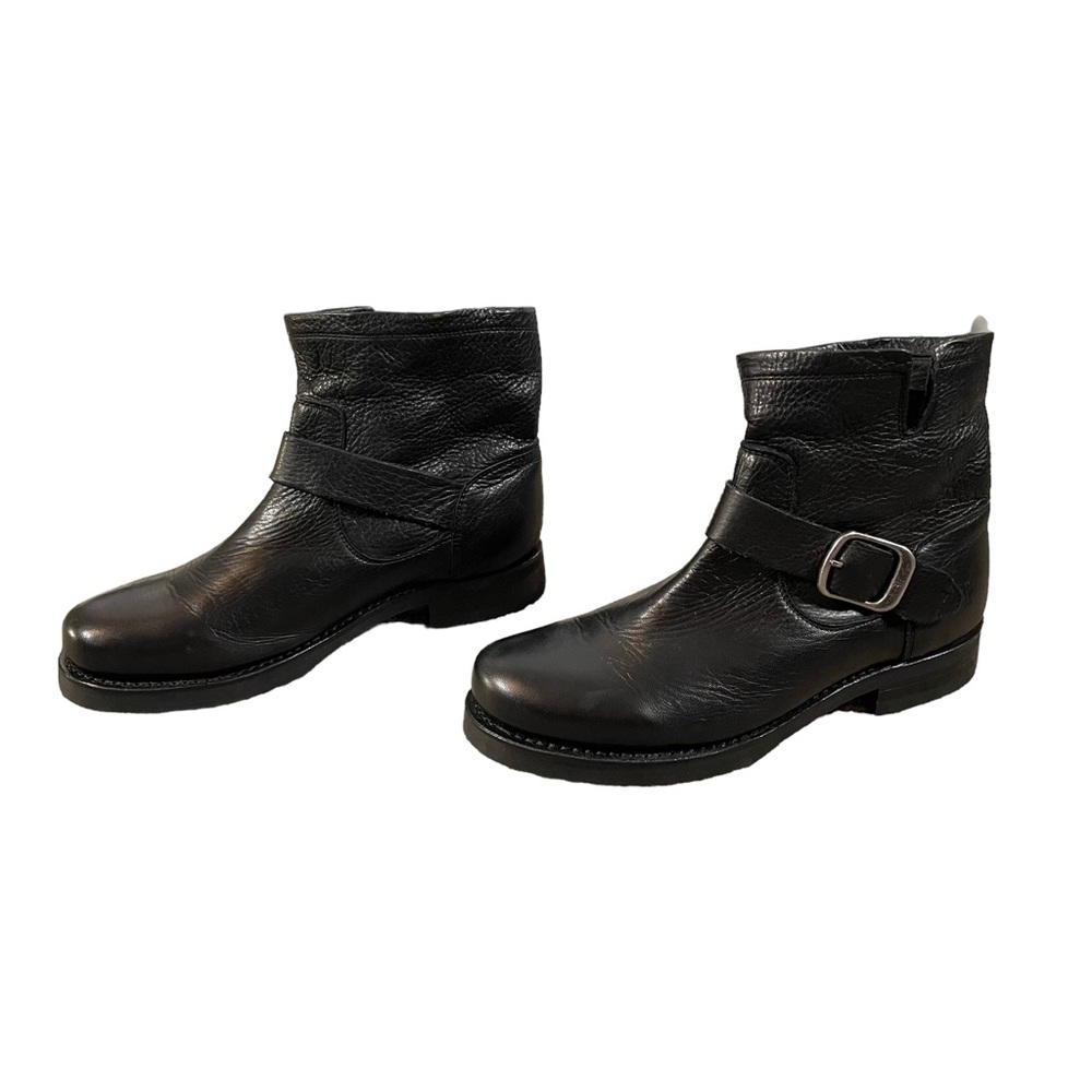 FRYE Veronica Leather Buckle Short Moto Boot Size 7